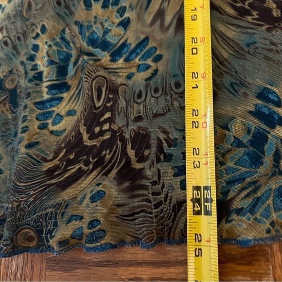 Vintage Faded Glory V-Neck Knot Front Printed Long Sleeve Top 22W-24W Y2K 90s - Picture 14 of 14